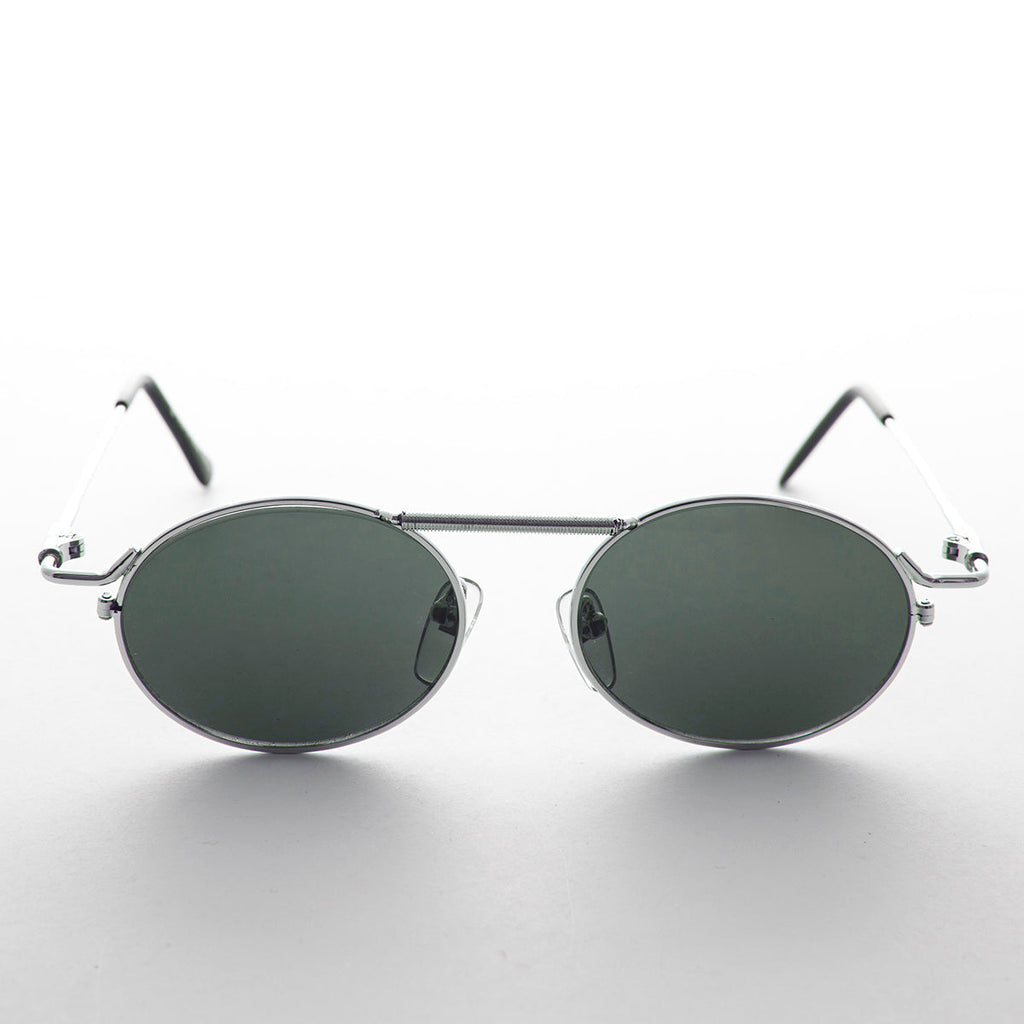 -Silver / Green Lens-