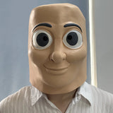 -Tung Sahur meme mask. One size fits most. Avg delivery to USA in 2-3 weeks. funny Italian brainrot dance character meme cosplay popular weird halloween costume-