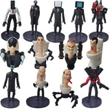 -10-11cm scale non-jointed figures based on characters from the universe of the Skibidi Toilet series. Combine sets to form your own armies for epic battles. Free Shipping from Abroad.

weird wtf skibidi dop yes trending action figure toys tv camera man mecha robots weirdest youtube poop most popular anime media memes-Set A - 13 Figures-11CM-
