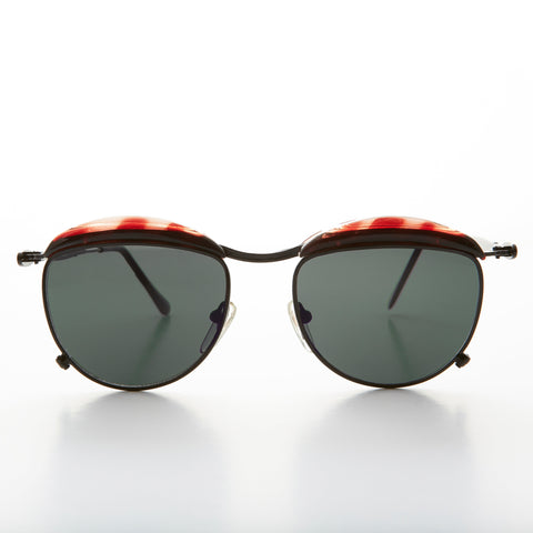 -Black / Tortoise / Green Lens-