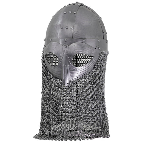 Vandals Wrath Forged Steel Gothic Helmet with Chainmail Defense-0