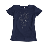 -Women (Fitted)-Navy-M-