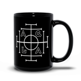 -Premium quality mug in your choice of 11oz or 15oz. High quality, durable ceramic. Dishwasher and microwave safe. Hand washing recommended to help prevent fading. This item is made-to-order & typically ships in 2-3 business days.

AGLA kabbalah prosperity wealth success charm magick symbol sigil coffee mug tea cup -15oz-Black-