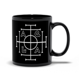 -Premium quality mug in your choice of 11oz or 15oz. High quality, durable ceramic. Dishwasher and microwave safe. Hand washing recommended to help prevent fading. This item is made-to-order & typically ships in 2-3 business days.

AGLA kabbalah prosperity wealth success charm magick symbol sigil coffee mug tea cup -11oz-Black-