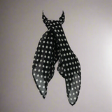 -Black with White Polka-Dot-One Size-