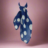 -Blue with Big White Polka-Dot-One Size-