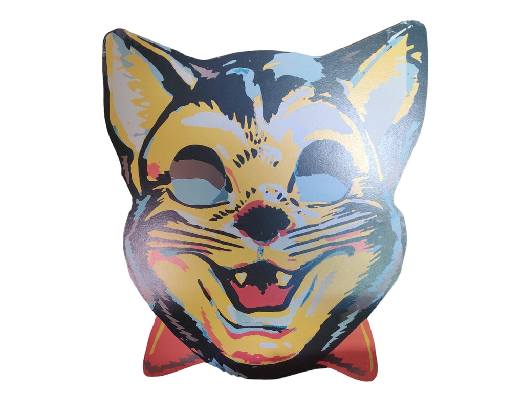 Vampire Cat Halloween Wood Cutout - 6"-0