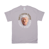 -Premium quality mens / unisex adult graphic tee made of soft ringspun cotton. Made-to-order and shipped from USA. Anti-Trump FUPA meme covidiot fascist election fraudster MAGA 2021, lock him up, lock them all up. Fake news, subhuman fraud, criminal covid coverup Putin pal profiteer aspiring dictator American disgrace.-Ice Grey-Medium-
