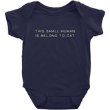 -High quality Rabbit Skins infant snap bodysuit. Solid colors are 100% combed ringspun cotton, heather colors are 90/10 combed ringspun cotton and polyester. Double-needle ribbed bindings, 3 snap closure. Shipped from USA. Funny one piece unisex baby snapsuit creeper crawler cats kittens kitty meow purrsonal property-Navy-NB-