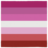 Lesbian Pride Bandana LGBT LGBTQ LGBTQIA Pink Striped Diagonal-Horizontal Stripes-
