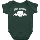 -High quality Rabbit Skins infant snap bodysuit. Combed ringspun cotton, double-needle ribbed bindings at neck, arm and leg openings, 3 snap closure. Shipped from the USA. Funny spoopy skeleton halloween meme one piece unisex baby snapsuit creeper crawler spooky winged skull skulls punk goth gothic rocker onesie-Forest-NB-