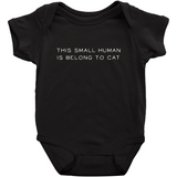 -High quality Rabbit Skins infant snap bodysuit. Solid colors are 100% combed ringspun cotton, heather colors are 90/10 combed ringspun cotton and polyester. Double-needle ribbed bindings, 3 snap closure. Shipped from USA. Funny one piece unisex baby snapsuit creeper crawler cats kittens kitty meow purrsonal property-Black-NB-
