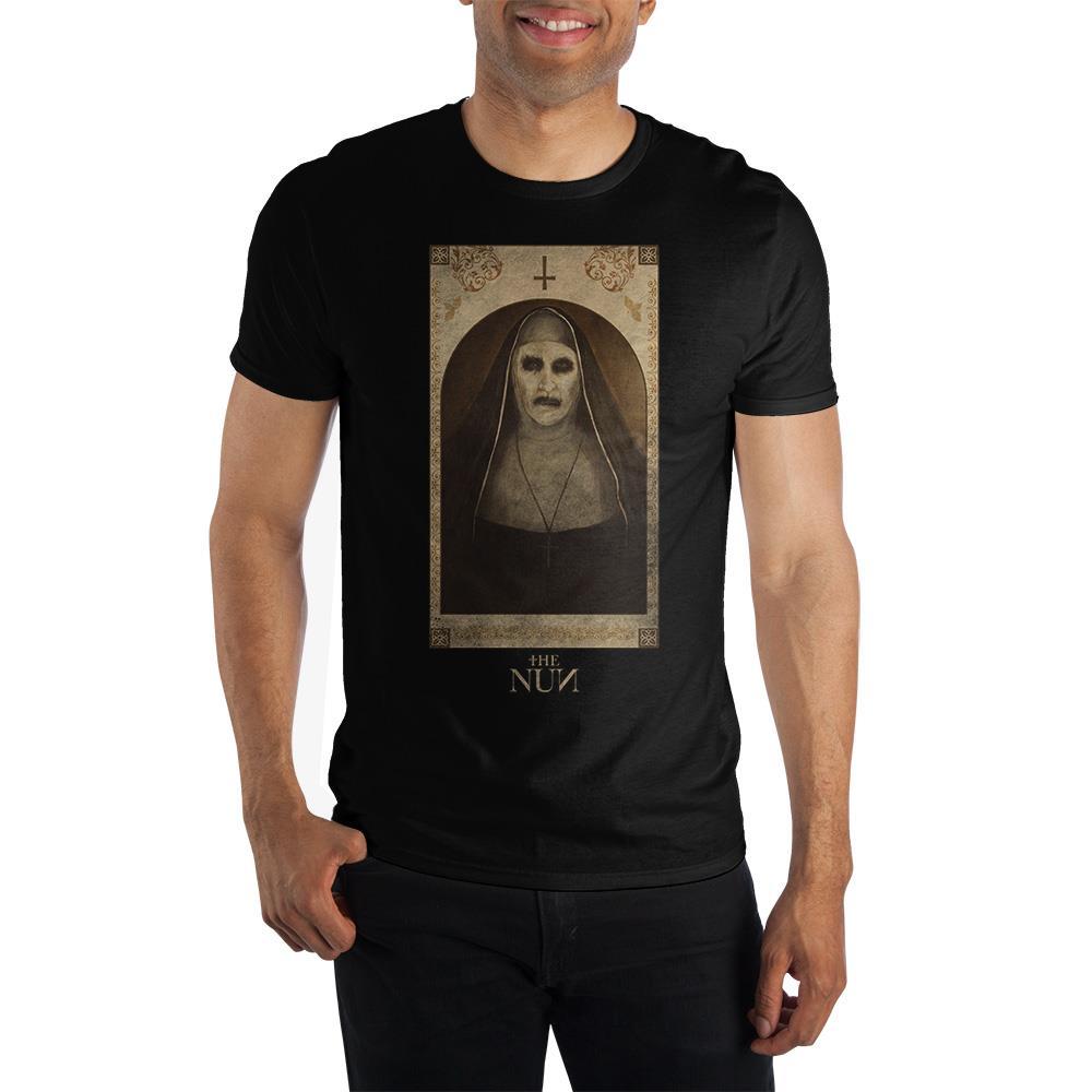 THE NUN Cabinet Photo Graphic Tee, Official Conjuring Horror Shirt-BLACK-S-