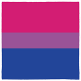 BISEXUAL Pride Bandana, Diagonal Stripes-Polyester jersey knit 24 inch square bandana, kerchief, handkerchief, hanky, neckerchief, do-rag, facemask, headscarf, babushka, hankey. GLBT LGBT LGBTQ LGBTQIA LGBTQX LGBTQ Plus LGBTQ+ Bi Bisexual Pride stripes. Love is love. Hearts not Parts. Equality, Rights, Representation. Pink Blue Purple-Horizontal Stripes-