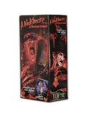 -NECA Official Replica Nightmare on Elm Street 3: Dream Warriors Freddy Krueger Glove. Hand-crafted piece formed of distressed faux leather with riveted metal attachments. New in box. Free Shipping Classic 80s 1980s eighties horror prop replica Halloween costume cosplay accessory collectible life-size display NOES-