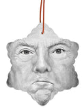 Funny TRUMP SNOWFLAKE Ornament, Porcelain Christmas Tree Keepsake Gift-The Angriest Little Snowflake in the USA A fragile ego on durable porcelain in an equally simple snowflake shape. 3" snowflake ornament with your choice of black and white or orange face. Anti-Trump GOP Republican Fascism Trump for Prison Trump Taxes Lock Him Up Treason Insurrection America American Impeached Traitor-