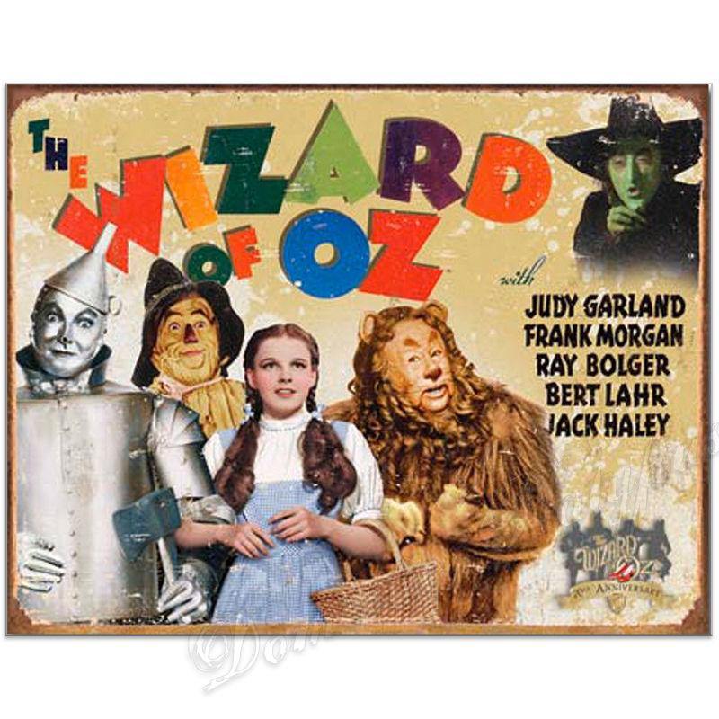 The Wizard of Oz Retro Vintage 70th Anniversary Movie Poster Tin Sign--608410059030