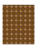 OVERLOOK BALLROOM Floormat / Hall Runner Retro Geometric Hotel Pattern-Convention quality low profile, thin style floor mat. Durable non-woven polyester fiber top, non-slip rubber backing. Easily trimmed to fit a particular area. Customization and other sizes by request. Ships from the USA. Retro shining gold geometric horror hotel ballroom secondary flooring event walkway display decor.-48 x 60 inches-