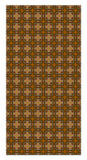 OVERLOOK BALLROOM Floormat / Hall Runner Retro Geometric Hotel Pattern-Convention quality low profile, thin style floor mat. Durable non-woven polyester fiber top, non-slip rubber backing. Easily trimmed to fit a particular area. Customization and other sizes by request. Ships from the USA. Retro shining gold geometric horror hotel ballroom secondary flooring event walkway display decor.-48 x 96 inches-