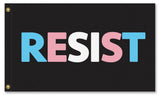 TRANS RESIST FLAG - 2x1, 3x2, 5x3 LGBTQIA Transgender Pride Rights Equality LGBT-High quality, professionally printed polyester flag in your choice of size, single or fully double-sided with blackout layer, grommets or pole pocket / sleeve 2x1ft / 1x2ft, 3x2ft / 2x3ft, 5x3ft / 3x5ft LGBT GLBT LGBTQ LGBTQIA LGBTQX plus Trans Transgender Pride, Rights, Equality Protest March RESIST Trump Military Ban-5 ft x 3 ft-Standard-Grommets-
