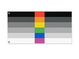 Heteroflexible Pride Flag, 2x1 3x2 5x3 Hetero Flexible LGBT LGBTQ LGBTQIA-High quality, professionally printed polyester flag in your choice of size and style, single or fully double-sided with blackout layer, grommets or pole pocket / sleeve. 2x1ft / 1x2ft, 3x2ft / 2x3ft, 5x3ft / 3x5ft, custom. Fully customizable. Flexible Sexuality Love is Love Hetero Homo Heterosexual Homosexual Pride-2 ft x 1 ft-Standard-Grommets-