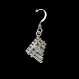 Rothfuss Kingkiller Chronicle EOLIAN TALENT PIPES Earrings, Sterling-Officially licensed Sterling Silver Eolian Talent Pipes earrings inspired by Patrick Rothfuss' KINGKILLER CHRONICLE fantasy novels, Name of the Wind and Wise Man's Fear. Jeweler handcrafted in the USA.
A mark of distinction and recognition for musicians. Kvothe earns his playing "The Lay of Sir Savien Traliard"-Sterling Silver-Single-Bright Silver-