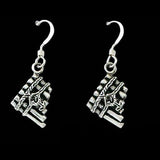 Rothfuss Kingkiller Chronicle EOLIAN TALENT PIPES Earrings, Sterling-Officially licensed Sterling Silver Eolian Talent Pipes earrings inspired by Patrick Rothfuss' KINGKILLER CHRONICLE fantasy novels, Name of the Wind and Wise Man's Fear. Jeweler handcrafted in the USA.
A mark of distinction and recognition for musicians. Kvothe earns his playing "The Lay of Sir Savien Traliard"-Sterling Silver-Pair-with Antiquing-