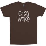 Stay Woke Shirt, Dark Colors - Black Lives Matter, Justice & Equality-High quality mens / unisex fine jersey tee. These shirts are made-to-order and typically ships in 3-5 business days from within the USA. Stay Woke, Black Lives Matter, BLM, Defund the Police, Reform Law Enforcement, Social Justice, Economic Justice, Anti-Trump, Systematic Racism, Equality for All, Demand Accountabiity-Brown-Small (S)-