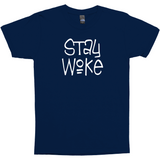 Stay Woke Shirt, Dark Colors - Black Lives Matter, Justice & Equality-High quality mens / unisex fine jersey tee. These shirts are made-to-order and typically ships in 3-5 business days from within the USA. Stay Woke, Black Lives Matter, BLM, Defund the Police, Reform Law Enforcement, Social Justice, Economic Justice, Anti-Trump, Systematic Racism, Equality for All, Demand Accountabiity-Navy-Small (S)-