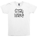 Stay Woke Tees, Light Colors - Black Lives Matter, Justice & Equality-High quality mens / unisex fine jersey tee. These shirts are made-to-order and typically ships in 3-5 business days from within the USA. Stay Woke, Black Lives Matter, BLM, Defund the Police, Reform Law Enforcement, Social Justice, Economic Justice, Anti-Trump, Systematic Racism, Equality for All, Demand Accountabiity-White-Small (S)-