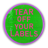 Tear Off Your Labels Button - 1.25in, 2.25in or 3in - Be You Be Free-Brand new pinback button in your choice of size. Scratch and UV resistant mylar with metal button back.
Tear Off Your Labels. Defy definition. Be You. Be Free.
celebrate individuality embrace diversity lgbtqia lgbtq nonbinary queer retro 90s post-gender de-stigmatize atypical neurodiversity individualism equality-2.25 inch Round Button-