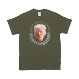 -Premium quality mens / unisex adult graphic tee made of soft ringspun cotton. Made-to-order and shipped from USA. Anti-Trump FUPA meme covidiot fascist election fraudster MAGA 2021, lock him up, lock them all up. Fake news, subhuman fraud, criminal covid coverup Putin pal profiteer aspiring dictator American disgrace.-Army Green-Medium-