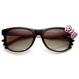 Hello Kitty Polka Dot Bow Sunglasses, Cute and Colorful Sanrio Glasses-Black & Pink, Pink Bow-OS-