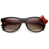 Hello Kitty Polka Dot Bow Sunglasses, Cute and Colorful Sanrio Glasses-Black & White, Red Bow-OS-