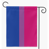 -100% poly poplin-canvas fabric, wash on gentle, hang to dry.12x18" , 18x27" or 24x36" - single or double sided. Flag hanger / stand not included.Made in and shipped from the USA.

Bisexual LGBTQ LGBTQIA LGBTQX Bi Sexual Pride Trans Transgender Nonbinary Love is Love Garden Flag Rights Equality Protest We Say Gay -Double-24.5x32.125 inch-