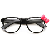 Hello Kitty Clear Fashion Glasses with Whiskers and Bow, Black and Red-BLACK RED BOW-OS-030801849928