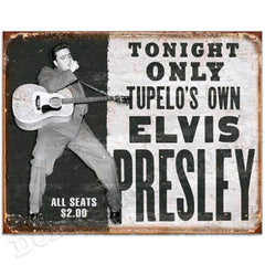 Elvis Presley Tupelo's Own 1950s Concert Poster Tin Sign, 16 inches-
