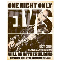 Elvis Presley One Night Only Concert Poster Tin Sign Official Licensed-