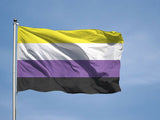 NonBinary Pride Flag, NonBinary LGBTQ LGBTQIA Rights Equality Banner-High quality indoor / outdoor pole flag in your choice of size & style. Single or double sided, grommets or pole sleeve / pocket. Fully customizable. LGBTQIA LGBTQI LGBTQX LGBTQ Gender Sexuality Equality Rights Protest Festival Banner Omnisexual Omni Pansexual Pan Gay Queer Non-Binary Pride-
