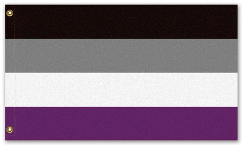 Asexual Pride Flag, 3x2 5x3 2x1 Custom Ace LGBTQ LGBTQIA LGBTQX Banner-5 ft x 3 ft-Standard-Grommets-