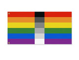 Homoflexible Pride Flag 2x1 3x2 5x3 Hetero Flexible LGBT LGBTQ LGBTQIA-High quality, professionally printed polyester flag in your choice of size and style, single or fully double-sided with blackout layer, grommets or pole pocket / sleeve. 2x1ft / 1x2ft, 3x2ft / 2x3ft, 5x3ft / 3x5ft, custom. Fully customizable. Flexible Sexuality Love is Love Hetero Homo Heterosexual Homosexual Pride-2 ft x 1 ft-Standard-Grommets-