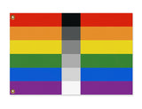 Homoflexible Pride Flag 2x1 3x2 5x3 Hetero Flexible LGBT LGBTQ LGBTQIA-High quality, professionally printed polyester flag in your choice of size and style, single or fully double-sided with blackout layer, grommets or pole pocket / sleeve. 2x1ft / 1x2ft, 3x2ft / 2x3ft, 5x3ft / 3x5ft, custom. Fully customizable. Flexible Sexuality Love is Love Hetero Homo Heterosexual Homosexual Pride-