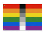 Homoflexible Pride Flag 2x1 3x2 5x3 Hetero Flexible LGBT LGBTQ LGBTQIA-High quality, professionally printed polyester flag in your choice of size and style, single or fully double-sided with blackout layer, grommets or pole pocket / sleeve. 2x1ft / 1x2ft, 3x2ft / 2x3ft, 5x3ft / 3x5ft, custom. Fully customizable. Flexible Sexuality Love is Love Hetero Homo Heterosexual Homosexual Pride-3 ft x 2 ft-Standard-Grommets-