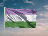 Genderqueer Pride Flag, Queer Identity Nonbinary LGBTQ GBTQIA LGBTQX-High quality, professionally printed polyester Pride banner pole flag in your choice of size and style - single or double sided with either grommets or pole pocket. 2x1 / 1x2 ft, 3x2 / 2x3 ft, 3x5 / 5x3 ft or custom size by request. Transgender LGBT LGBTQ LGBTQIA LGBTQX Trans Rights Equality Protest. Resist United.-