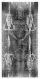 SHROUD OF TURIN Bath or Beach Towels, Unique GIft-Shroud of Turin Beach Towel (35 x 70 in) or Bath Towel (30 x 60 in) Colorfast printed polyester top with white, cotton bottom. Ships from USA. jesus christ christian holy relic burial shroud fact fake hoax history simpsons funny weird catholic gothic death beach bathroom unique unusual flanders christmas easter gift-
