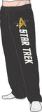 Star Trek Emblem Black Quick Turn Lounge Pants, Officially Licensed--
