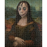 -High quality Momo Mona Lisa jigsaw puzzle. Available in 520 piece 16x20" and 1014 piece 20x30" sizes. These puzzles are made-to-order and typically ship in 2-3 business days from the USA.
Funny creepy weird wtf momo monster meme gift-520pcs / 16x20"-