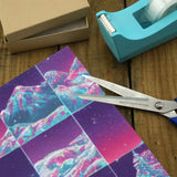 -58" x 23" rolls of high quality 5.93oz gift wrap. Free Shipping. 25% off 2 or more rolls w/code 'WRAPPERSDELIGHT' at checkout. 
vaporwave aesthetic fun futuristic y2k retro future synthwave neon christmas holiday winter santa christmas trees iconography secular unique unusual trending designer premium giftwrap abstract-Style A-58" x 23"-