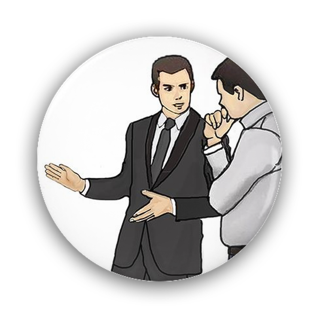 Slaps Roof of Car Pinback Buttons - This Bad Boy Can Fit So Much Meme-High quality scratch and UV resistant mylar and metal pinback badge. 1.25, 2.25 or 3 inches. Ships in 3-5 business days from within the US. car salesman this bad boy can fit so much x snowclone meme illustration. -1.25 inch Round Button-