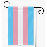 -100% poly poplin-canvas fabric, wash on gentle, hang to dry.12x18" , 18x27" or 24x36" - single or double sided. Flag hanger / stand not included.Made in and shipped from the USA.

Transgender LGBTQ LGBTQIA LGBTQX LGBTQ+ GLBT Trans Rights are Human Rights Equality Hearts Not Parts Pride Protest Banner Garden Flag -Double-18.325x27 inch-